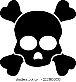 Skull icon trendy design template on white background..eps
