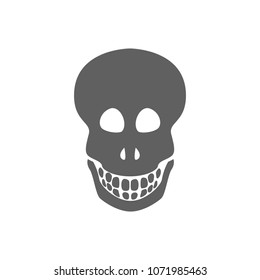 Skull icon in trendy flat style isolated on white background. Symbol for your web site design, logo, app, UI. Vector illustration, EPS