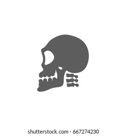 Skull icon in trendy flat style isolated on white background. Symbol for your web site design, logo, app, UI. Vector illustration, EPS