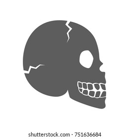 Skull icon in trendy flat style isolated on white background. Symbol for your web site design, logo, app, UI. Vector illustration, EPS