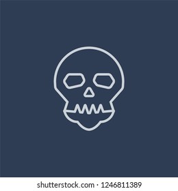 Skull icon. Trendy flat vector Skull icon on dark blue background from Desert  collection