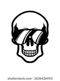 skull icon with various kinds of glasses