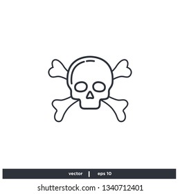 Skull icon vector