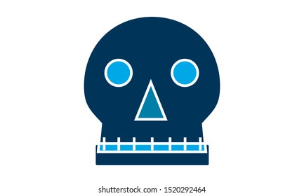 Skull icon vector concept illustration for design.