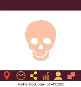 Skull  icon. Vector design. 