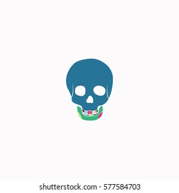 Skull  icon Vector design. Colored illustration.