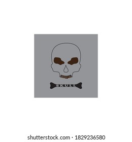 Skull icon vector design illustration and background