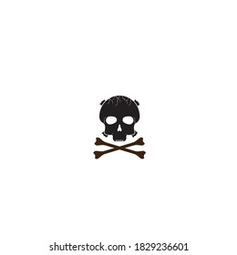 Skull icon vector design illustration and background