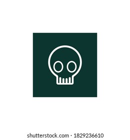 Skull icon vector design illustration and background