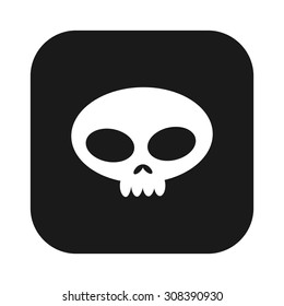 skull icon , vector design on a black background