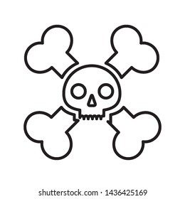 skull icon vector design template