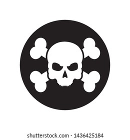 skull icon vector design template