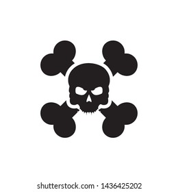 skull icon vector design template