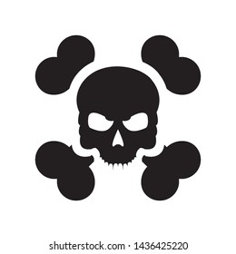 skull icon vector design template