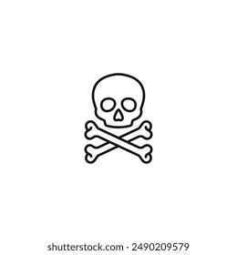 Skull icon vector. EPS 10 editable vector