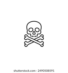 Skull icon vector. EPS 10 editable vector