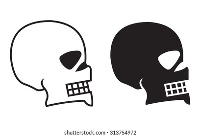 Skull icon vector illustration