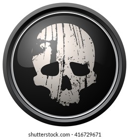 Skull Icon, Vector Illustration. 