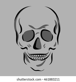 Skull icon. Vector illustration