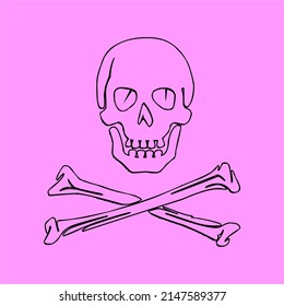 Skull icon vector. Skull icon Vector illustration can be used for web and mobile graphic design, logo