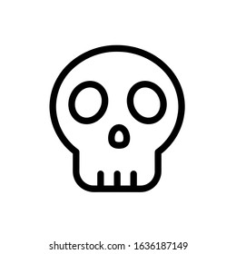 Skull icon, vector illustration. Flat design style. vector skull icon illustration isolated on white, skull icon Eps10. skull icons graphic design vector symbols.