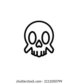 Skull icon vector illustration logo template for many purpose. Isolated on white background.