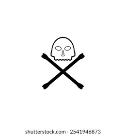 Skull icon vector illustration logo design