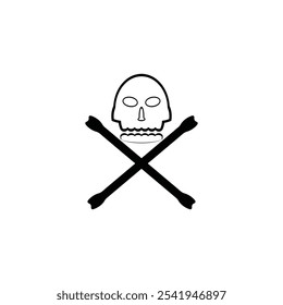 Skull icon vector illustration logo design