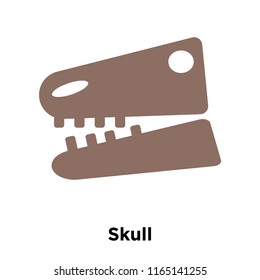 Skull icon vector isolated on white background, Skull transparent sign , historical stone age symbols
