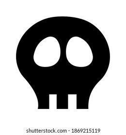Skull icon vector isolated on white background