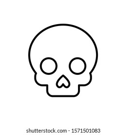 skull icon vector outline style design