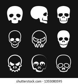 Skull icon vector sign symbol for design