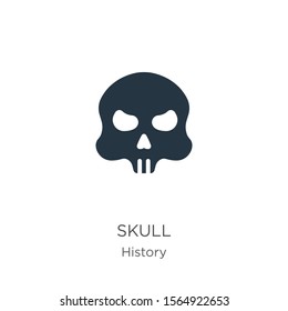 Skull icon vector. Trendy flat skull icon from history collection isolated on white background. Vector illustration can be used for web and mobile graphic design, logo, eps10