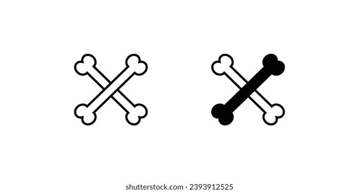 Skull icon with white background vector stock illustration
