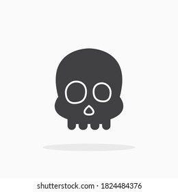 Skull icon. For your design, logo. Vector illustration.