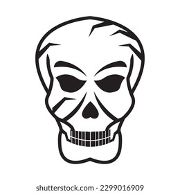 Skull icon,logo illustration design template.