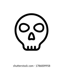 Skull icon,vector illustration. Flat design style. vector skull icon illustration isolated on White background, skull icon Eps10. skull icons graphic design vector symbols.
