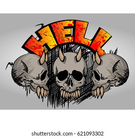 skull illustration 