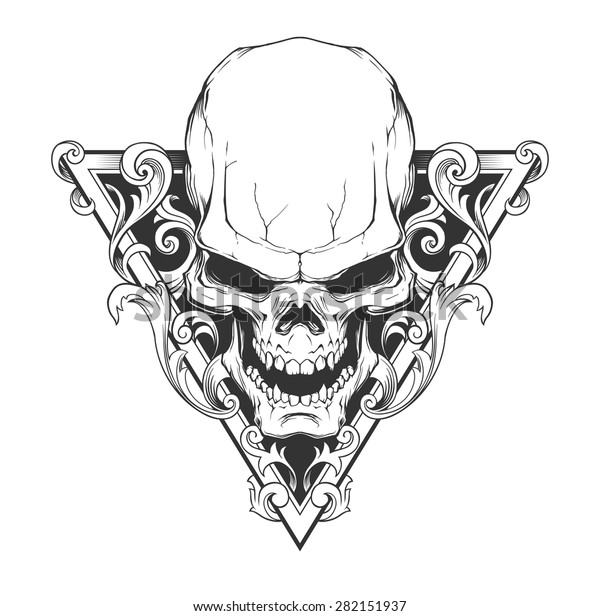 Skull Illustration のベクター画像素材 ロイヤリティフリー 282151937