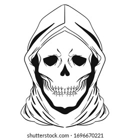 skull illustration , angel of death vector
