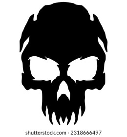 Skull illustration art mascot logo design darkness
