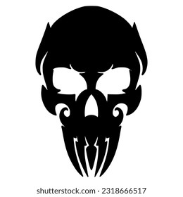 Skull illustration art mascot logo design darkness