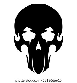 Skull illustration art mascot logo design darkness