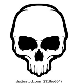 Skull illustration art mascot logo design darkness