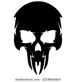 Skull illustration art mascot logo design darkness
