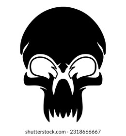 Skull illustration art mascot logo design darkness