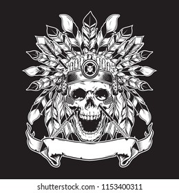 skull illustration background for shirt design with black white concept