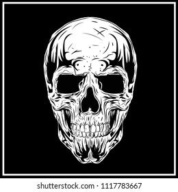 SKULL ILLUSTRATION  BLACK