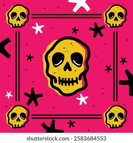 Skull illustration character background design