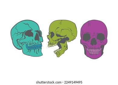 SKULL ILLUSTRATION COLORFUL FREE DOWNLOAD